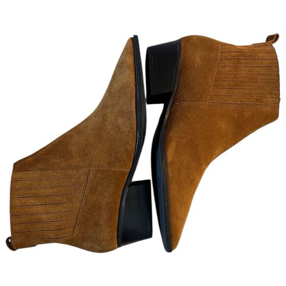 Marc Fisher Yarita Size 10M Brown Suede Pull On Pointed Toe Ankle Bootie - Picture 8 of 13